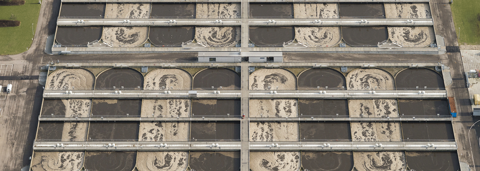 Aerial view of Lynetten WWTP operated by BIOFOS